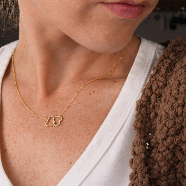 Gold Necklace, 18 Diamonds, My Military Wife And Soulmate - Kubby&Co Worldwide