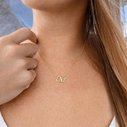 Gold Necklace, 18 Single Diamonds, My Dear Sister My Angel - Kubby&Co Worldwide