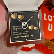 Gold Necklace, Personalized Message Card, To My Beautiful Girlfriend - Kubby&Co Worldwide
