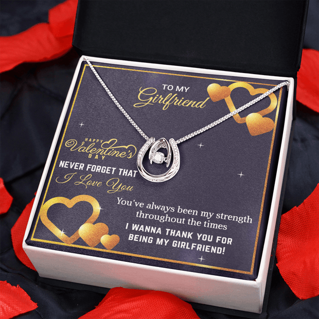 Gold Necklace, Personalized Message Card, To My Girlfriend - Kubby&Co Worldwide