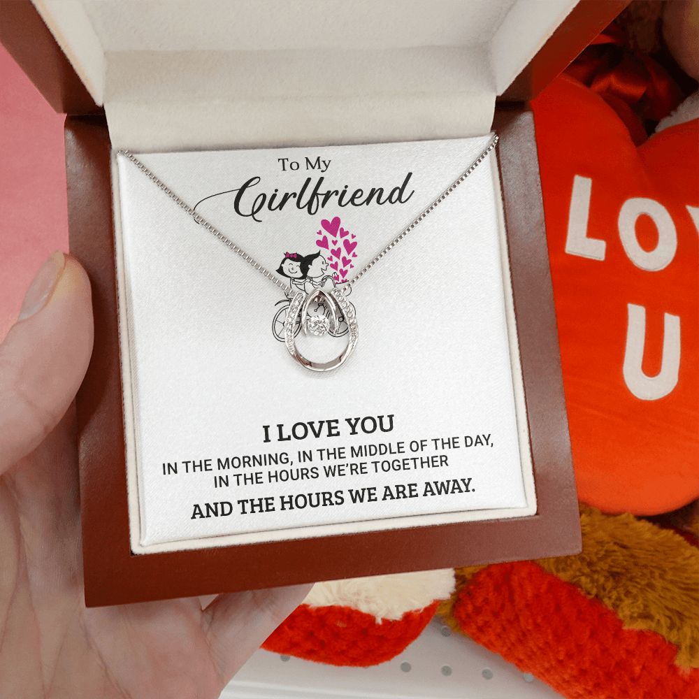 Gold Necklace, Personalized Message Card, To My Girlfriend - Kubby&Co Worldwide