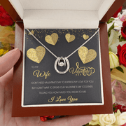 Gold Necklace, Valentine's Day Message Card, To My Wife - Kubby&Co Worldwide