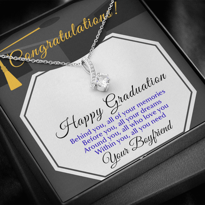 Happy Graduation Girlfriend, Alluring Beauty Necklace Gift - Kubby&Co Worldwide
