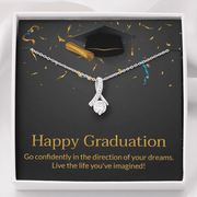 Gold Necklace, Happy Graduation, Follow Your Dreams - Kubby&Co Worldwide