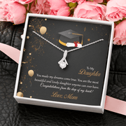 Gold Necklace, Happy Graduation Daughter, Love Mom - Kubby&Co Worldwide