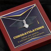 Gold Necklace, Happy Graduation, Follow Your Passion - Kubby&Co Worldwide
