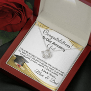 Gold Necklace, Happy Graduation Daughter, Love Mom & Dad - Kubby&Co Worldwide