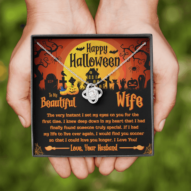Gold Necklace, Happy Halloween, Love Knot, My Beautiful Wife - Kubby&Co Worldwide