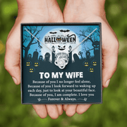 Gold Necklace, Happy Halloween Forever Wife - Kubby&Co Worldwide