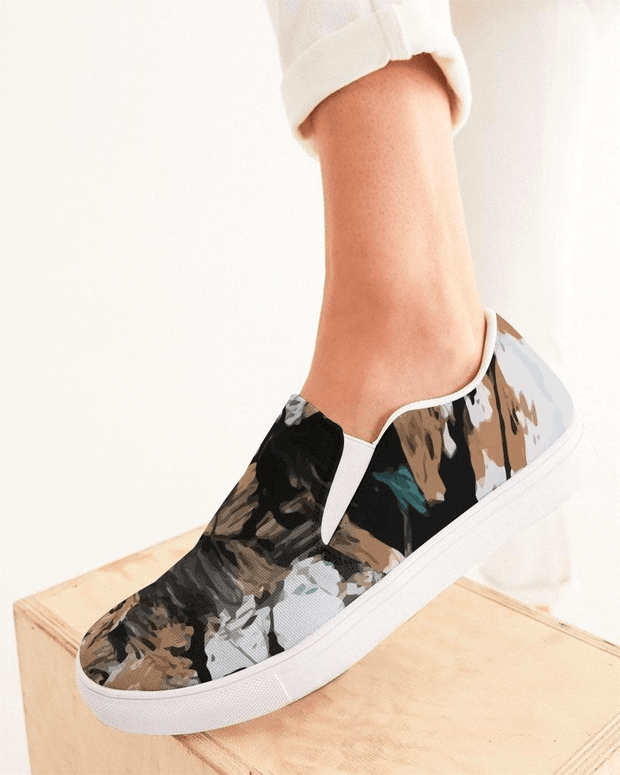 Custom Design, Women's Slip-On Canvas Shoe - Earth Tones - Kubby&Co Worldwide