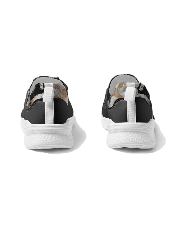 Women's Two-Tone Black Sneaker, Custom Design - Earth Tones - Kubby&Co Worldwide