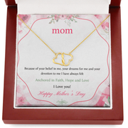 Gold Necklace, 18 Diamonds, Mother's Day, I Love You - Kubby&Co Worldwide