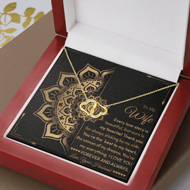 Gold Necklace, 18 Single Diamonds, My Beautiful Wife - Kubby&Co Worldwide