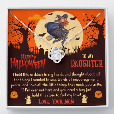 Gold Necklace, Happy Halloween My Daughter, Love Mom - Kubby&Co Worldwide