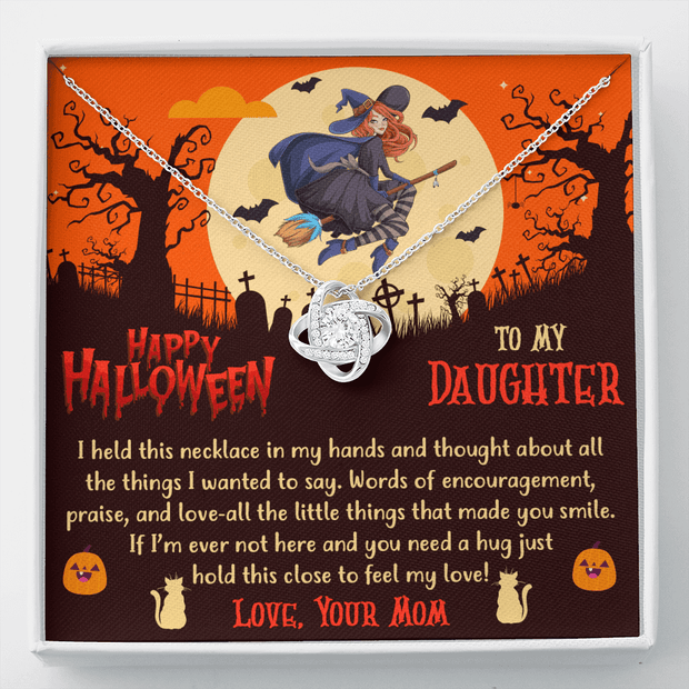Gold Necklace, Happy Halloween My Daughter, Love Mom - Kubby&Co Worldwide