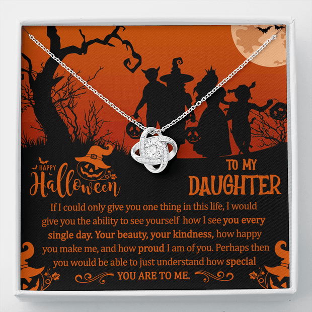 Gold Necklace, Happy Halloween Special Daughter - Kubby&Co Worldwide