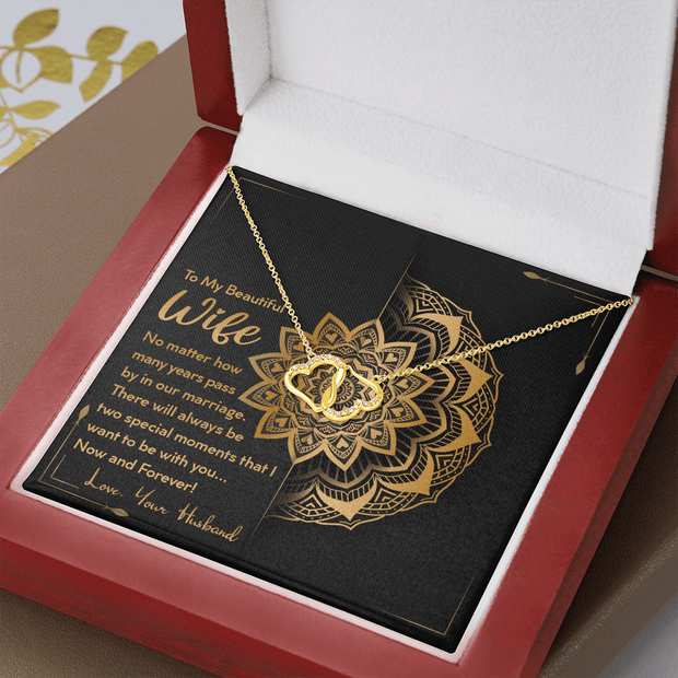 Gold Necklace, 18 Diamonds, My Wife Now and Forever - Kubby&Co Worldwide