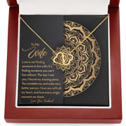 Gold Necklace, 18 Single Diamonds, My Wife Can't Live Without - Kubby&Co Worldwide