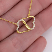 Gold Necklace, 18 Single Diamonds, My Military Wife - Kubby&Co Worldwide