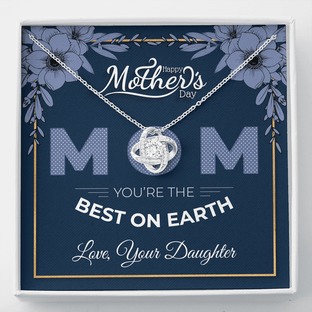 Gold Necklace, Mother's Day From Daughter, Best On Earth - Kubby&Co Worldwide