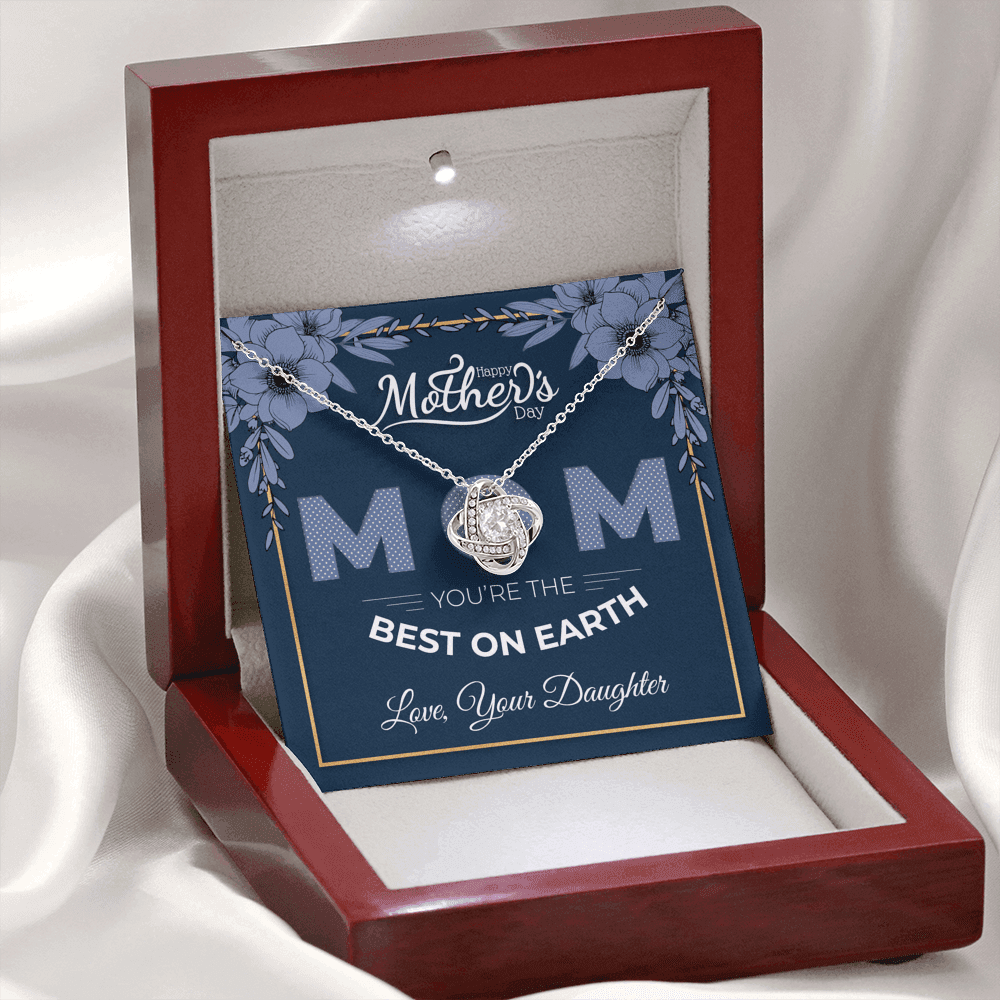 Gold Necklace, Mother's Day From Daughter, Best On Earth - Kubby&Co Worldwide