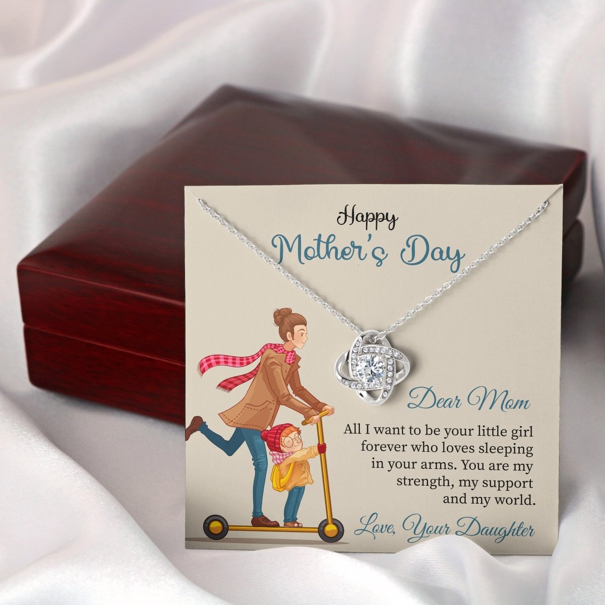 Gold Necklace, Mother's Day, Daughter to Mother My World - Kubby&Co Worldwide