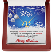 Gold Necklace, 18 Diamonds, Merry Christmas My Special Wife - Kubby&Co Worldwide