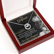 Gold Necklace, Personalized Message Card, My Girlfriend - Kubby&Co Worldwide