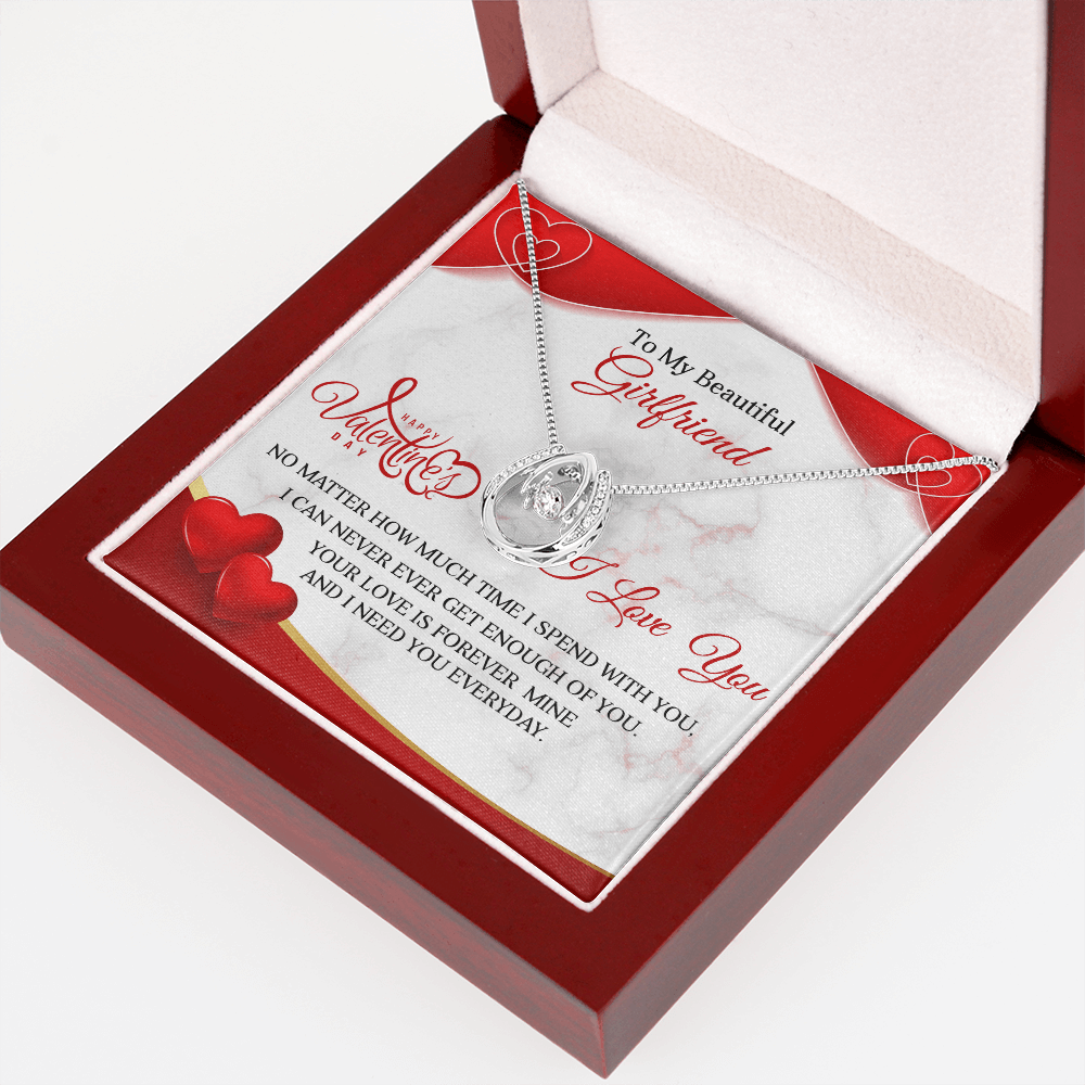 Gold Necklace, Valentine's Day Message Card, My Girlfriend - Kubby&Co Worldwide