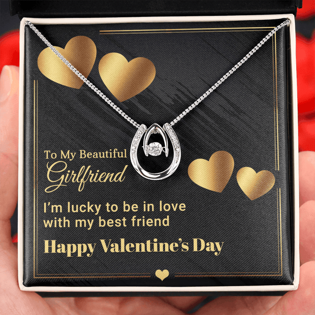 Gold Necklace, Personalized Message Card, To My Beautiful Girlfriend - Kubby&Co Worldwide
