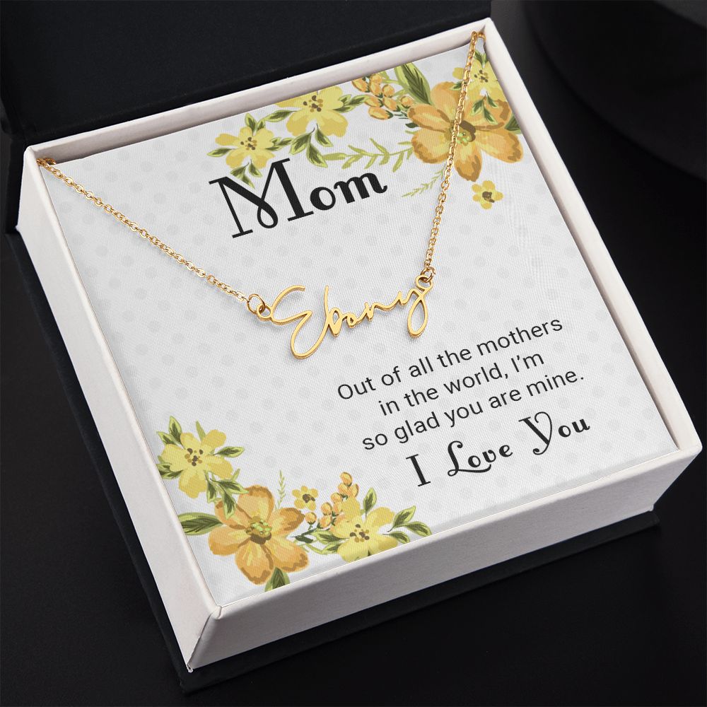 Mom With Love, Signature Style Necklace, Best In The World - Kubby&Co Worldwide