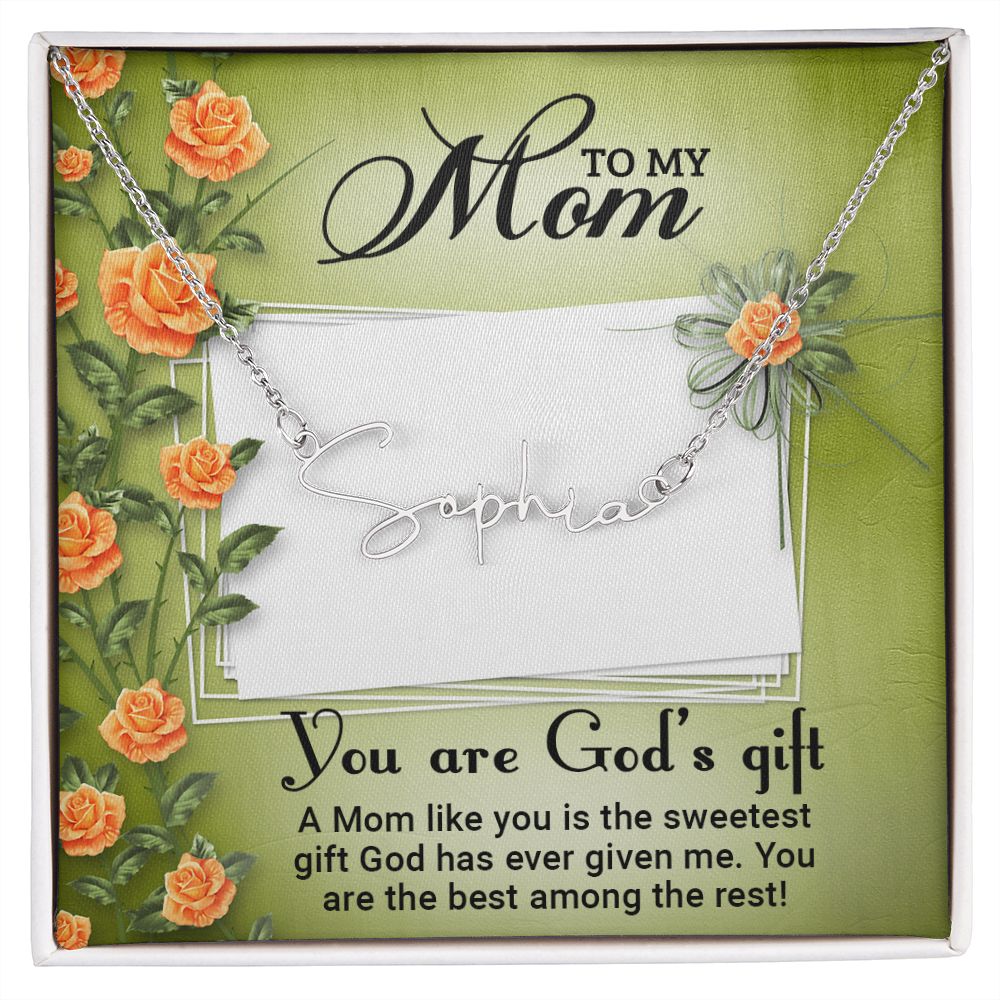 Signature Style Necklace, Mom With Love, You Are The Best - Kubby&Co Worldwide