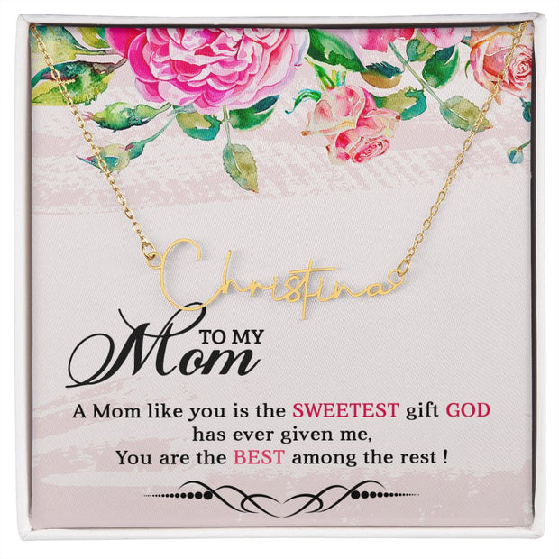 Mother's Day With Love, Signature Style Necklace, Sweetest Gift