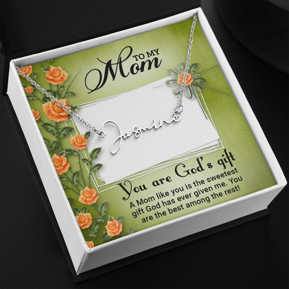 Signature Style Necklace, Mom With Love, You Are The Best - Kubby&Co Worldwide