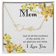 Mom With Love, Signature Style Necklace, Best In The World - Kubby&Co Worldwide