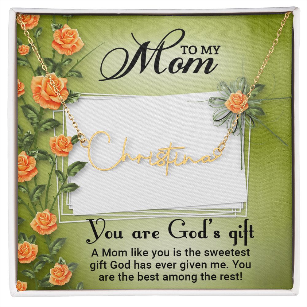 Signature Style Necklace, Mom With Love, You Are The Best - Kubby&Co Worldwide