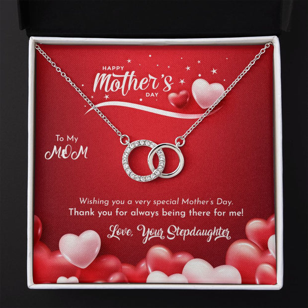 Mother's Day With Love, The Perfect Pair Necklace, From Stepdaughter - Kubby&Co Worldwide