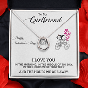 Gold Necklace, Message Card, My Valentine Girlfriend - Kubby&Co Worldwide