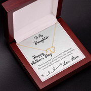 Gold Necklace, 18 Diamonds, Daughter Happy Mother's Day, Mom - Kubby&Co Worldwide