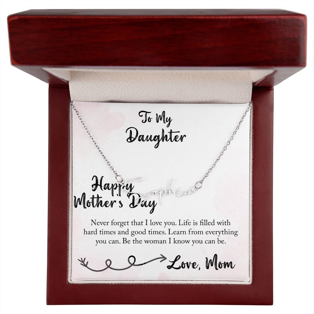 Daughter, Happy Mother's Day, Signature Style Necklace, You Can Be - Kubby&Co Worldwide