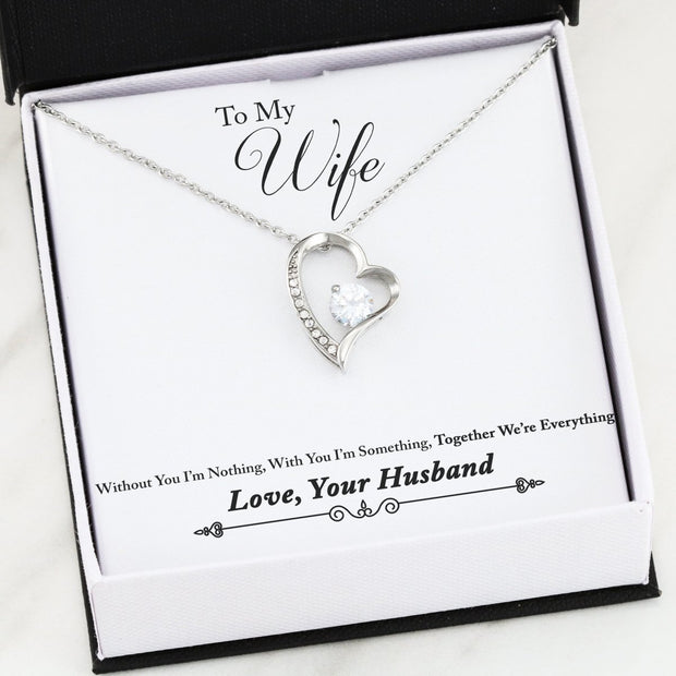 To My Gorgeous Wife Without You, Gold Finished Necklace - Kubby&Co Worldwide