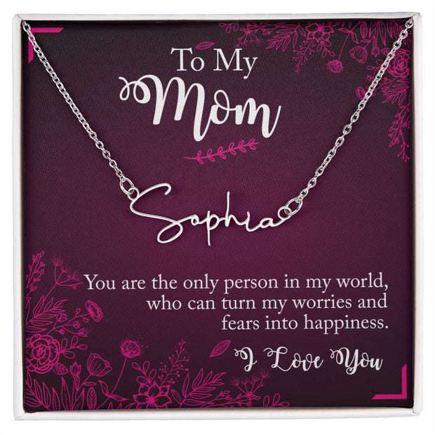 Mom With Love, Signature Style Necklace, Making Happiness - Kubby&Co Worldwide