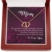 Gold Necklace, 18 Diamonds, Mom You Bring, Courage and Strength - Kubby&Co Worldwide