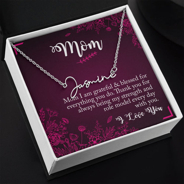 Mother's Day With Love, Signature Style Necklace, Best Role Model - Kubby&Co Worldwide