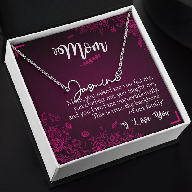 Mother's Day With Love, Signature Style Necklace, The Backbone - Kubby&Co Worldwide