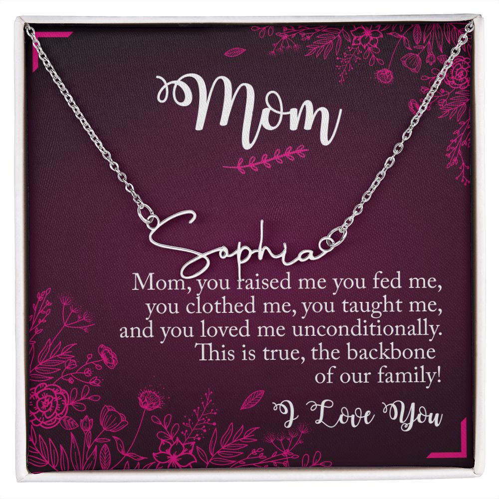 Mother's Day With Love, Signature Style Necklace, The Backbone - Kubby&Co Worldwide