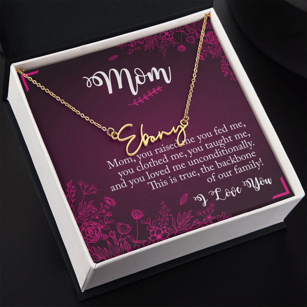 Mother's Day With Love, Signature Style Necklace, The Backbone - Kubby&Co Worldwide