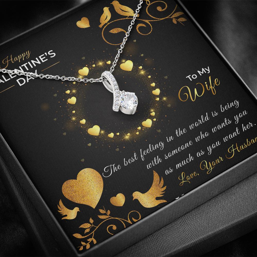 White Gold, Valentines Day Alluring Necklace, Gorgeous Wife - Kubby&Co Worldwide