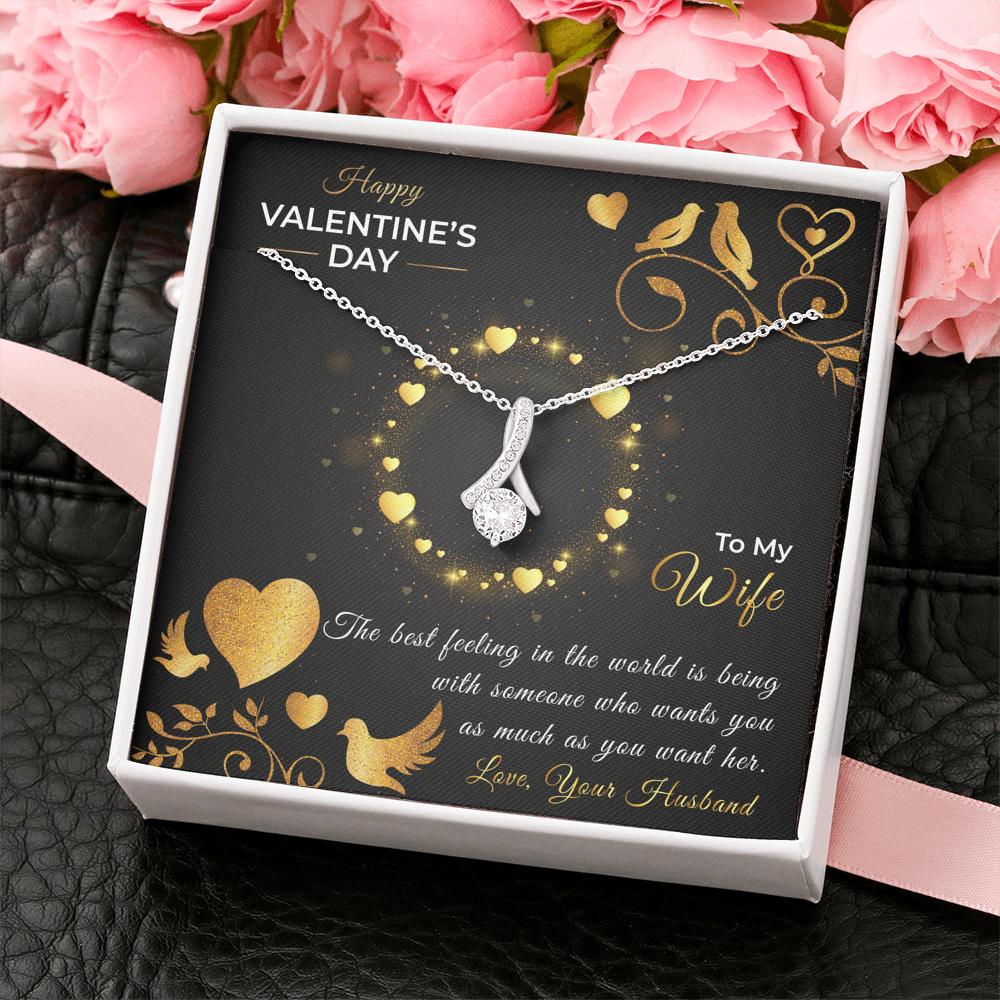 White Gold, Valentines Day Alluring Necklace, Gorgeous Wife - Kubby&Co Worldwide