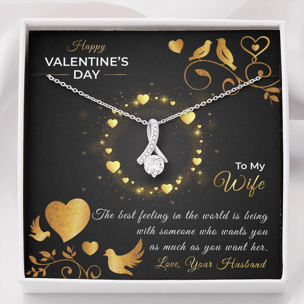 White Gold, Valentines Day Alluring Necklace, Gorgeous Wife - Kubby&Co Worldwide